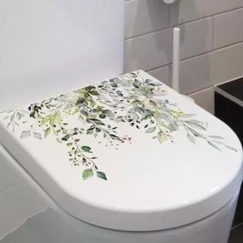 Яркая цветная наклейка на крышку унитаза, водонепроницаемая, красивая, декоративная наклейка для ванной комнаты