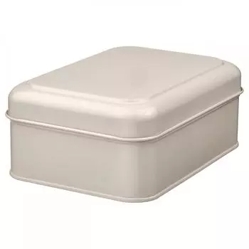 Ящик для хранения ИКЕА ПЛОГФОРА с крышкой, светло-бежевый 22x16x8 см