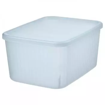 Ящик для хранения IKEA RYKTA с крышкой прозрачный 18х24х12 см 3,5 л