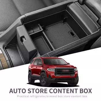 Ящик для хранения в подлокотнике для GMC Acadia 2017 - 2025 2025 Car Center Console Tray Organizer Interior Accessories Tidying Black