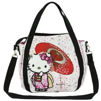 Yasuda Tsusho Японская серия узоров 2WAY Сумка через плечо Hello Kitty Кимоно Sanrio Персонажи Сакура Японский зонтик