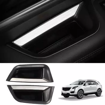 yboueo 2pcs XT5 Front Side Door Handle Storage Box Holder Upgrade Door Armrest Organizer