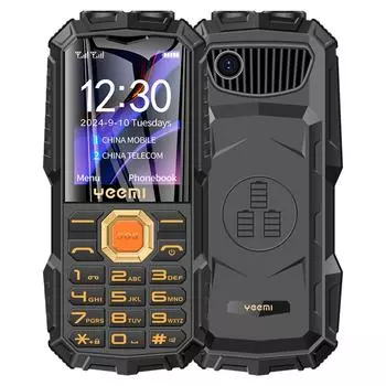 YEEMI Q7 GSM 2G сотовый телефон 1,77 дюйма с двумя SIM-картами, дешевый мобильный телефон с большими кнопками, фонариком, 2400 мАч, длительный режим ожидания, многоязычный чёрный