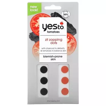 Yes To, Zit Zapping Dots, помидоры, 24 точки Zit Zapping