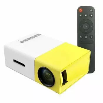 YG300 1080P домашний кинотеатр Usb HDMI-совместимый AV SD мини портативный HD светодиодный проектор Blue White US Plug