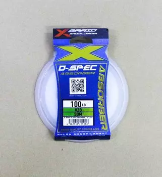 YGK X Braid Absorber D Spec Нейлоновый амортизатор, 30 м, 100 фунтов (1958 год) чистый