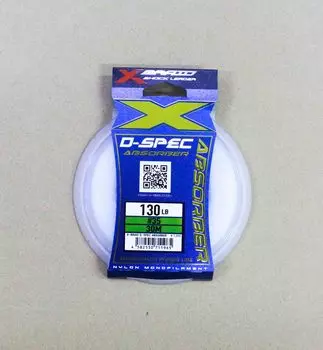 YGK X Braid Absorber D Spec Нейлоновый амортизатор, 30 м, 130 фунтов (1965) чистый