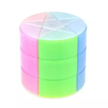 YJ Rainbow Cylinder 3x3 Magic Cube Puzzle 3x3x3 Cubo Magico Развивающие игрушки для студентов 7 Цветная звезда Восьмиугольник