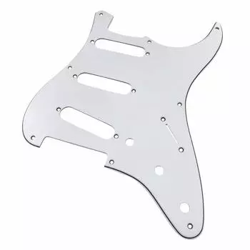 YJB PARTS ST50 s Pickguard for Strat White 3Ply inch Made in Japan