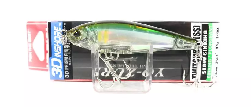 Yo Zuri Duel 3D Inshore Twitchbait 70SS Медленно тонущая приманка R1207-HHAY (7005)