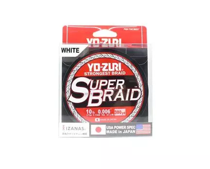 Yo Zuri Duel PE леска Super Braid 300 ярдов 10 фунтов 0,15 мм белая R1264-W 1886 белый