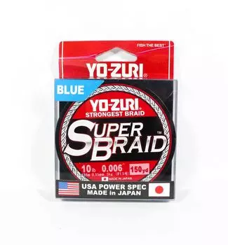 Yo Zuri Duel PE леска Super Braid 150 ярдов 10 фунтов (0,15 мм) Синий R1256-B (1118) синий