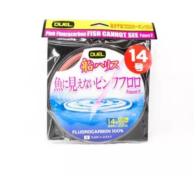 Yo Zuri Duel Pink Fish Cannot See Флюорокарбон 100м 22кг H4405-SP (8576) розовый