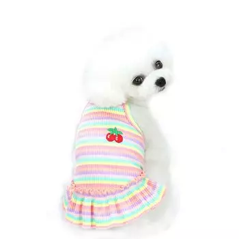 YOASONEK Pet Dog Clothes Cool Printed Striped Tank Cute Hair Loss Puppy Sweatshirt T-Shirt, весна, осень, лето, милый, жилет, топ, стильный, рубашка,