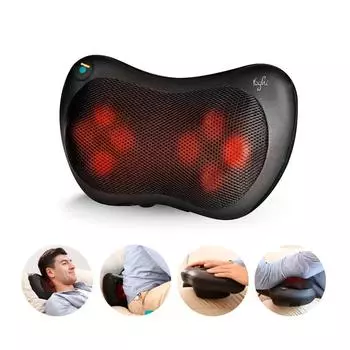 Yoghi Mass_pillow Черная массажная подушка шиацу