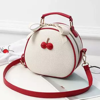 Yogodlns Litchi Pattern Contrast Cherry Маленький кошелек и сумки Новая женская сумка через плечо для мобильного телефона 20x10x18cm чёрный