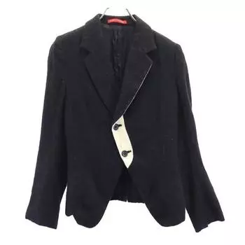 Yohji Yamamoto Linen mixed Jacket Black series Women Used