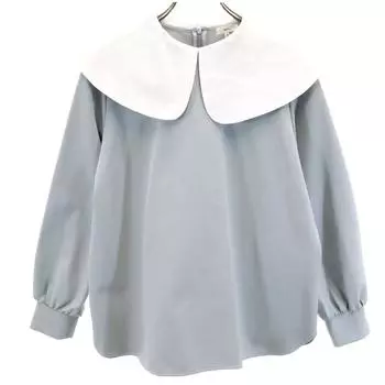 yori 22AW made in Japan Long sleeve Wide collar stretch blouse 38 Women Used