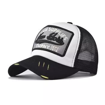 York Summer New Mesh Hat With Curved Brim Breathable Cotton And Sun Protection