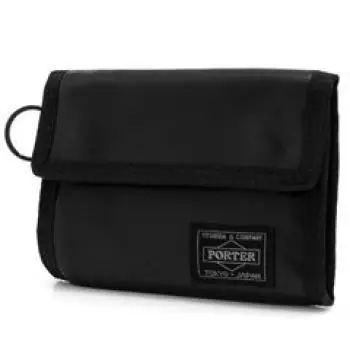 Yoshida Bag Folding Wallet ALOOF Black [Porter] 023-01084