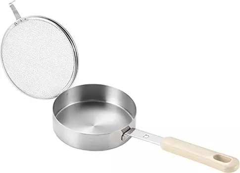 Yoshikawa 2005111 Roasted Pan with Net, For Gas Stoves, Made in Japan, Silver, Diameter 4.5 inches (11.4 cm)