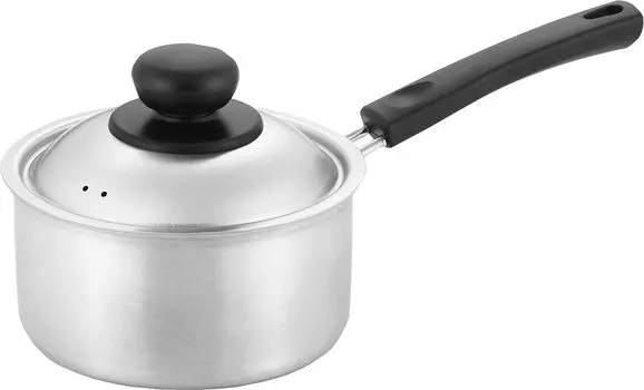 Yoshikawa One Hand Pot 14cm Gas Compatible Stainless Steel Made in Japan COOK EASY SJ3318 Silver Fire/IH