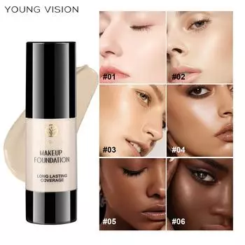 YOUNG VISION 1-piece Press liquid Foundation Матирующий маслянистый водостойкий макияж макияж консилер тональный крем 30ml