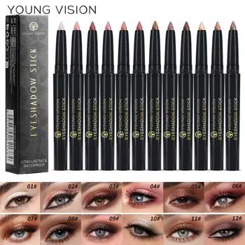 YOUNG VISION 6 шт. перламутровый вращающийся карандаш для век с эффектом шелкопряда, водостойкий цветной карандаш для макияжа глаз 8123-setA