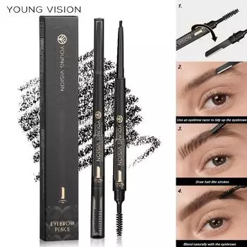 YOUNG VISION Misty Карандаш для бровей 3-в-1Водостойкая и устойчивая к размазыванию Кисть для бровейКарандаш для бровейМягкий и мягкий карандаш