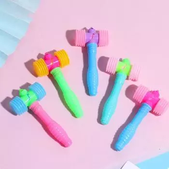 Yousheng 10 шт. детский игрушечный молоток BB, скрипучий молоток, пластиковый молоток для ударов, красочный обучающий молоток, ударный звучащий молоток, мини-игрушка для ударов 10pcs