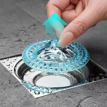 Yousheng 10Pcs Floor Drain Plastic Hair Stopper Mesh Covers Easy Installation Shower Drain Cover Home Maintenance Tool