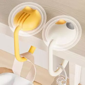 Yousheng 1/2Pcs Настольные крючки для сумок, вешалки для сумок, забавный дизайн с изображением кота, прочные, выдерживающие нагрузку, простые в установке держатели для сумок, крючки для сумок на столе 1pc жёлтый
