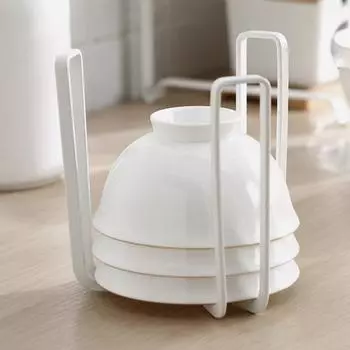 Yousheng 1/4Pcs Draining Draining Dracks Bowl Plate Holders Прочная конструкция Легко чистить Прочные металлические стойки для хранения мисок Dying Display 1pc чёрный
