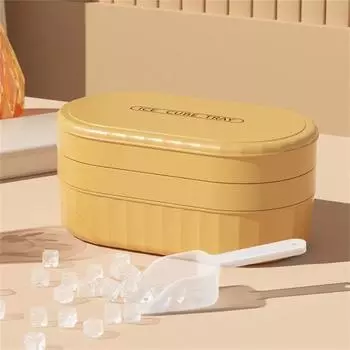 Yousheng 1Set Ice Cube Form Free BPA Free Штабелируемый Гибкий Легкосъемный Съемный Крышка Морозильный Лоток Для Коктейлей S зелёный