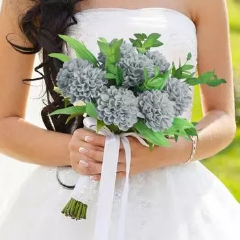 Yousheng 25 Pcs Simulated Hydrangeas 7cm Diameter Artificial Flower with Long Stem Realistic Fake Flowers for DIY Bouquets Wedding Party Decor 25 pcs