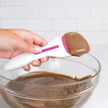 Yousheng 2Pcs Cake Batter Distribution Scoop One-Touch Button Non-Stick Even Size Distribution Home Baking Tool for Cakes Chocolates Cupcakes белый