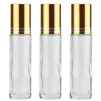 Yousheng 3/12Pcs Essential Oil Roller Bead Bottles Refillable Clear Glass Empty Bottle with Stainless Steel Roller Balls for Perfume Cosmetic Lotion 3pcs чистый