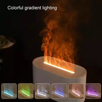 Yousheng 7 Color Bonfire Diffuser Mini Flame Diffuser Увлажнитель воздуха Ароматерапия Эфирные масла Диффузор для домашнего офиса Йога Спа чёрный