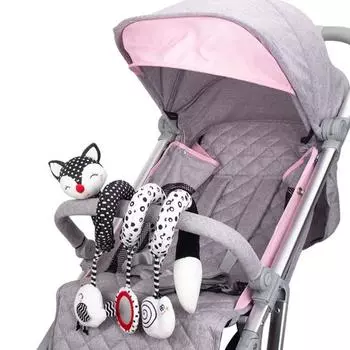 Yousheng Baby Spiral Plush Toys Fox Design Подвесная погремушка Сенсорная игрушка для детской кроватки Мобильная коляска и автокресло Игрушки для новорожденных красный
