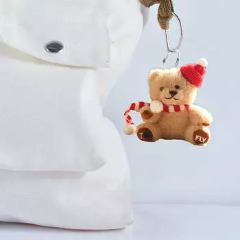 Yousheng Bear плюшевый брелок для рюкзака мультяшный медведь подвеска очаровательный медведь брелок мягкий хлопок DIY поделки аксессуары для салона автомобиля красный