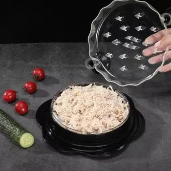Yousheng Chicken Shredder Tool Мясорубка Безопасная ручка Twist Большие мясорубки Прозрачный механизм Twist Практичный подарок для домашних поваров чёрный