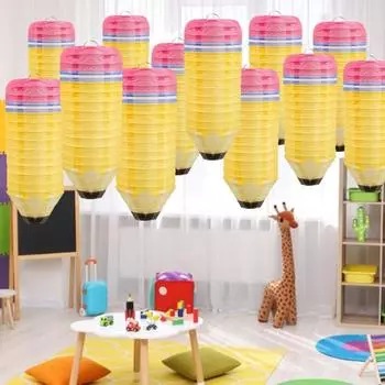Yousheng Crayon Hanging Paper Lanterns Party Decoration Welcome Back to School Classroom Decoration for First Day of School Party Supplies жёлтый