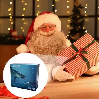 Yousheng Fishing Lure Адвент-календарь 2024 Рыболовный рождественский календарь обратного отсчета 24 дня Рыболовная приманка Рождественские подарки для рыболовов Мужчин Мальчиков A