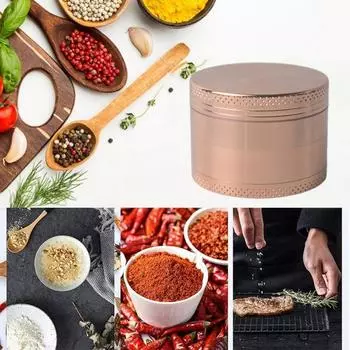 Yousheng Grinder Metal Herb Grinder 1.6/2.5inch Spice Grinder Портативный миксер для специй для измельчения сушеных перцев чили 40mm чёрный