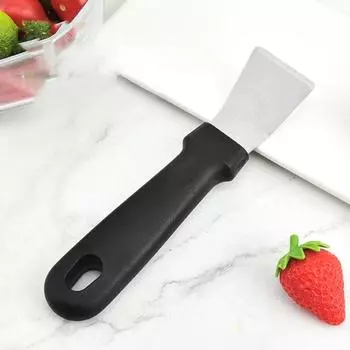 Yousheng Эффективная чистящая лопата с мягкой ручкой из нержавеющей стали Портативная многоцелевая лопата для удаления масляных пятен для кухни B чёрный