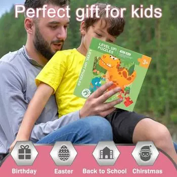 Yousheng Kids Магнитная головоломка Книга Динозавр Панда Жираф Животные Обучающая игра Путешествия Малыши Обучающая доска Пазл Мальчики Девочки Рождественский подарок