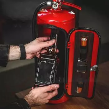 Yousheng Mini Extinguisher Wine Box Metal Bar Hidden Liquor Cabinet Simulation Extinguisher Drinks Cabinet Gift for Boyfriend Father Brother