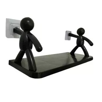Yousheng Mini Figures Storage Rack Cartoon Wall-Mounted Organizer Punch-Free Wall Storage Shelf for Kitchen Bathroom Living Room S