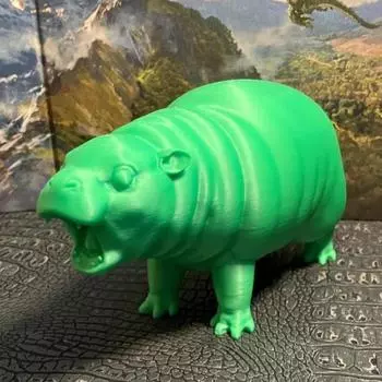 Yousheng Moo Deng фигурка бегемота маленькая фигурка бегемота из смолы настольная скульптура бегемота украшение для дома книжная полка спальня 8 cm серый