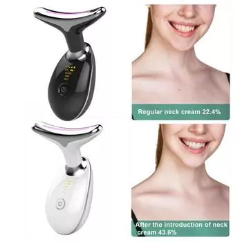 Yousheng Neck Face Lifter Massager Устройство для подтяжки кожи против морщин Устранение двойного подбородка Косметический инструмент для контурирования лица Впитывает кремы быстрее чёрный